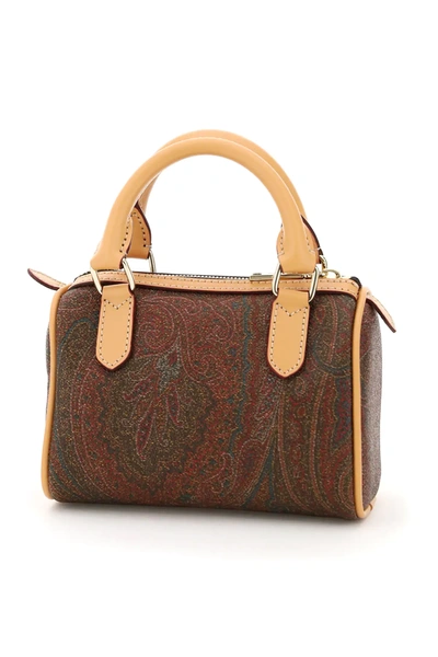 Shop Etro Book Paisley Mini Bag In Beige,red,green