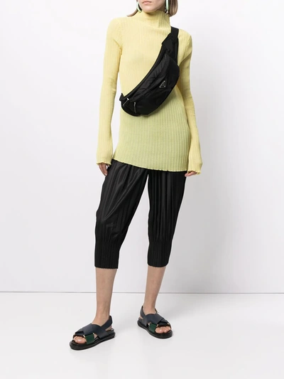 Issey Miyake Black Fluffy Basics Trousers In Black