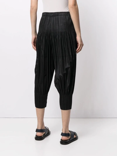 Issey Miyake Black Fluffy Basics Trousers In Black