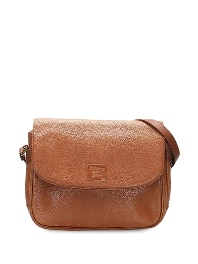 Pre-owned Burberry Logo Patch Crossbody Bag In Brown