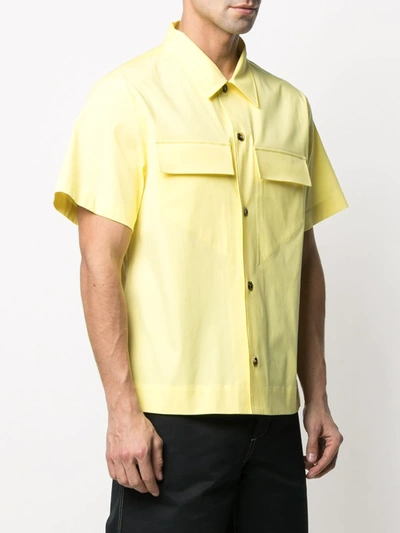 Shop Bottega Veneta Short-sleeve Shirt In Yellow