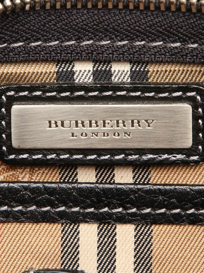 Pre-owned Burberry Checked Clutch Bag In Black