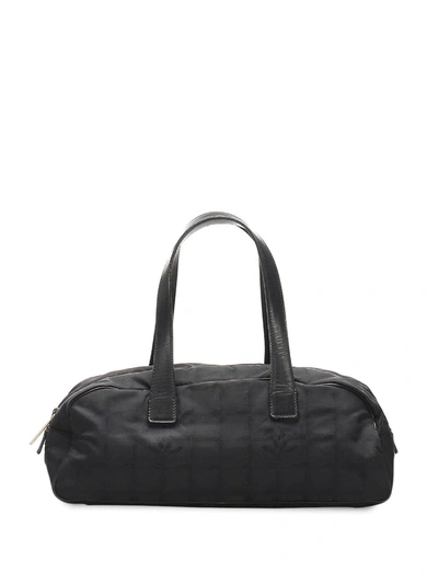 Pre-owned Chanel Flat Handle Tote Bag In Black