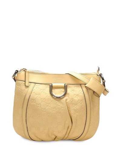 Pre-owned Gucci Ssima D-ring Crossbody Bag In Neutrals