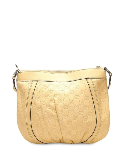 Pre-owned Gucci Ssima D-ring Crossbody Bag In Neutrals