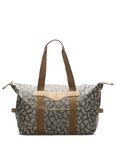 Pre-owned Saint Laurent Abstract Pattern Tote Bag In Grey