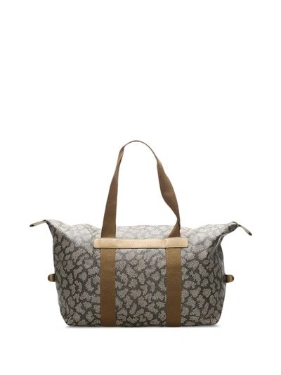Pre-owned Saint Laurent Abstract Pattern Tote Bag In Grey