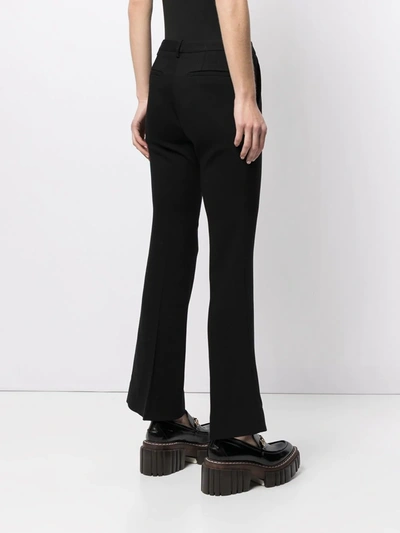 Pre-owned Gucci Flared Cropped Trousers In Black