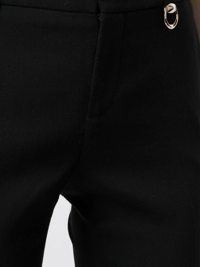 Pre-owned Gucci Flared Cropped Trousers In Black