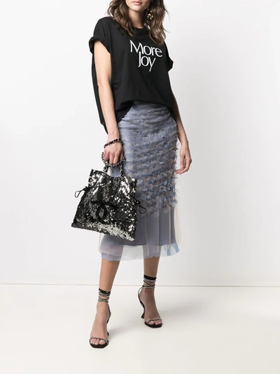Pre-owned Chanel 2007/2008 Sequin-embellished Cc Shoulder Bag In Silver