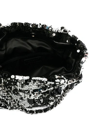 Pre-owned Chanel 2007/2008 Sequin-embellished Cc Shoulder Bag In Silver
