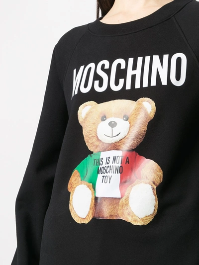 Shop Moschino Bear-motif Sweatshirt In Black