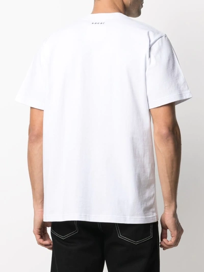 Shop Sacai Logo-print T-shirt In White