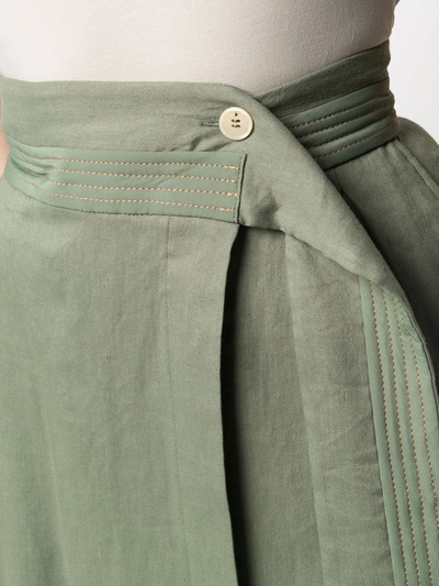Shop Lorena Antoniazzi High-waisted Asymmetric Skirt In Green