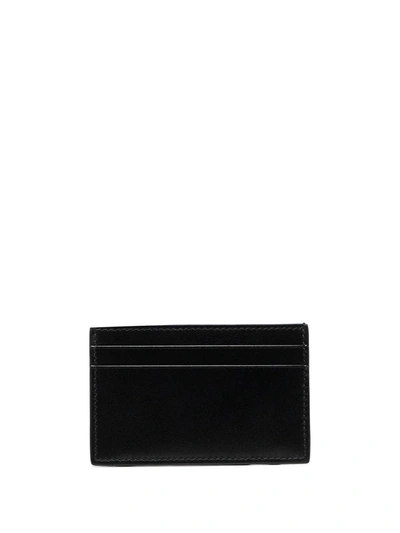 Shop Alexander Mcqueen Metallic Embossed Cardholder In Black