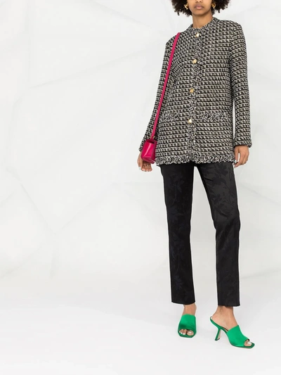 Valentino Tweed Sequin Embellished Jacket In Black