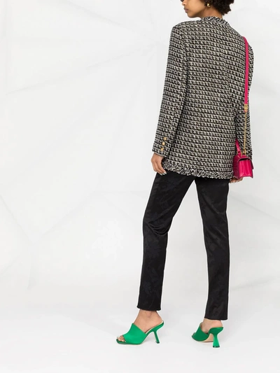 Valentino Tweed Sequin Embellished Jacket In Black