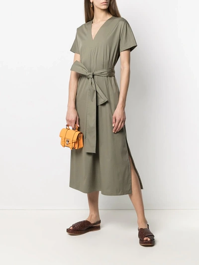 Shop Antonelli Waist-tied Midi Dress In Green