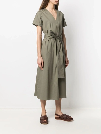Shop Antonelli Waist-tied Midi Dress In Green