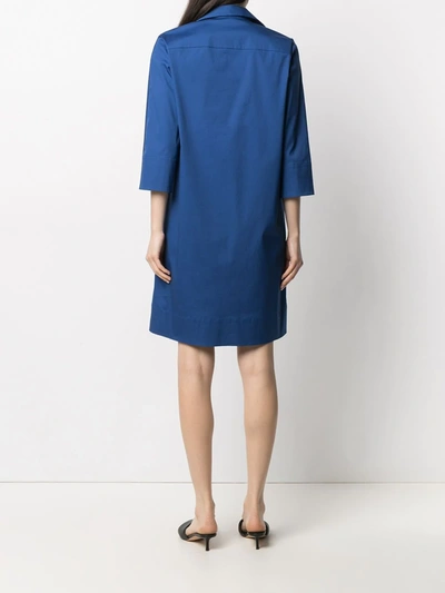 Shop Antonelli Shift Shirt Dress In Blue