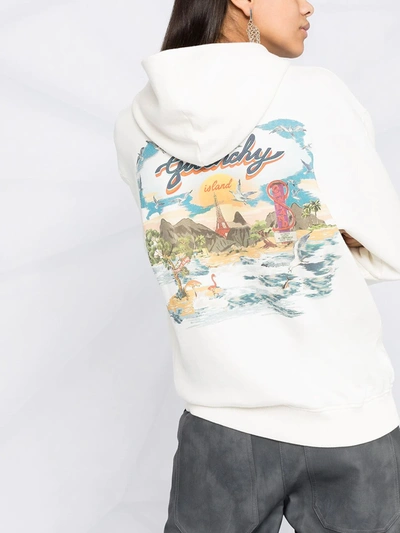 Shop Givenchy Island Print Hoodie In White
