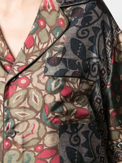Shop Pierre-louis Mascia Floral-print Silk Shirt In Green
