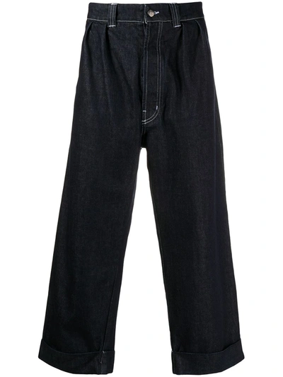 Shop Société Anonyme High-rise Flared Trousers In Blue