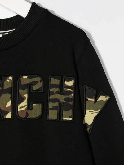 Shop Givenchy Camouflage-print Logo-embroidered Sweatshirt In Black