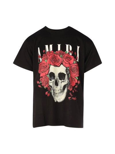 Shop Amiri Grateful Dead Skull-print Cotton T-shirt In Black