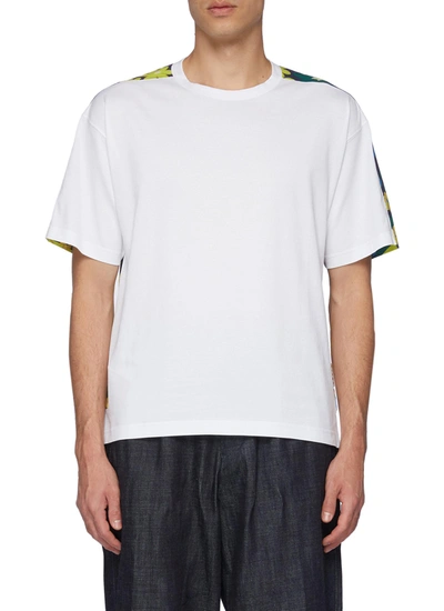 Shop Marni Floral Back Panel T-shirt In White