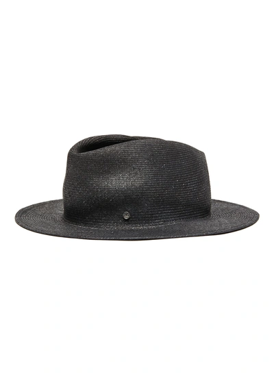 Shop Maison Michel Andre' On-the-go Straw Hat In Black