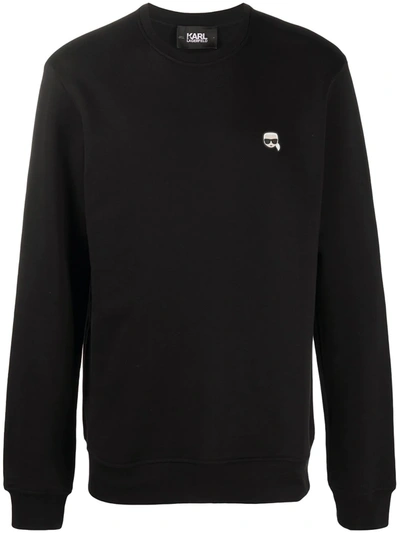 Shop Karl Lagerfeld Ikonik Rubber Patch T-shirt In Black
