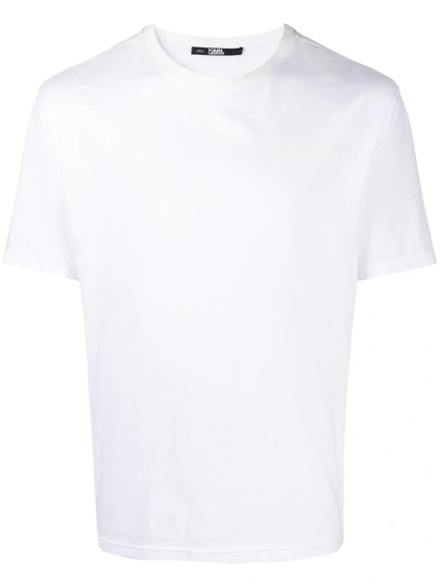 Shop Karl Lagerfeld Rear Logo T-shirt In White