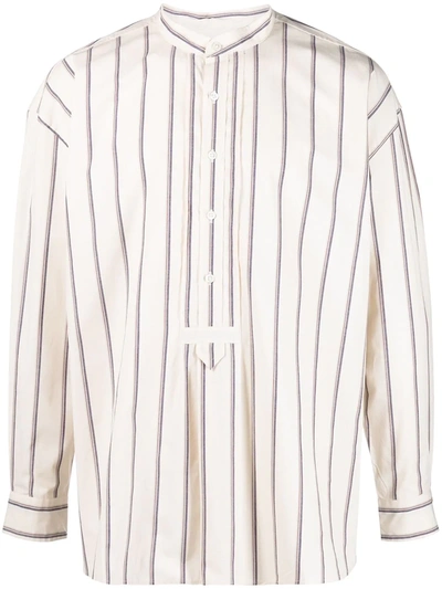 Shop Isabel Marant Striped Long-sleeve Shirt In Neutrals