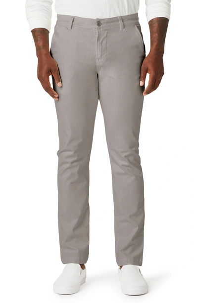 Shop Hudson Classic Slim Fit Straight Leg Chino Pants In Steel Grey