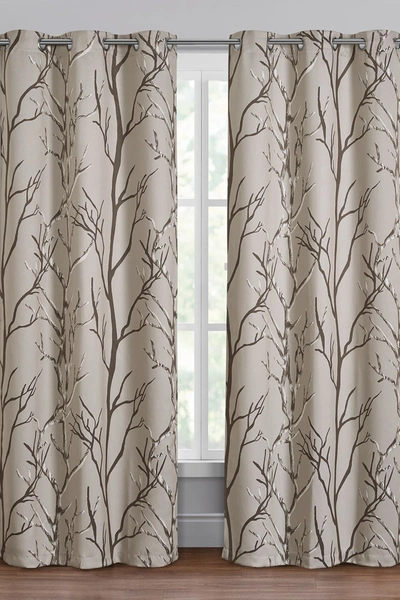 Vcny Home Kingdom Branch Blackout Curtain Panel In Brown