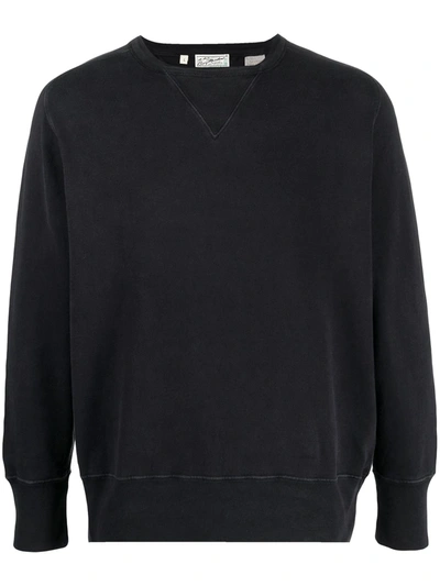 Shop Levi's Washed-out Effect Cotton Sweatshirt In Black