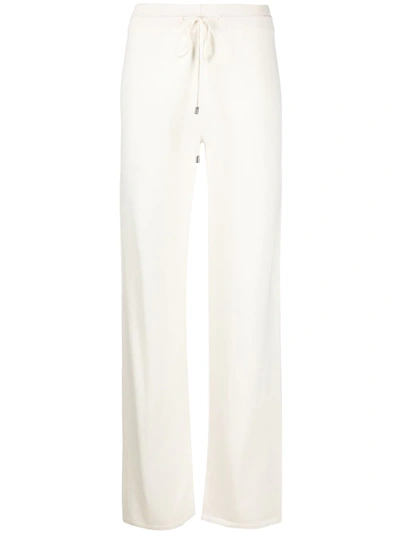 Shop Malo Knitted Cashmere Trousers In Neutrals