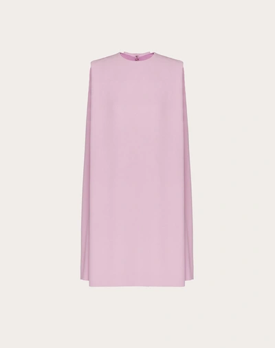 Shop Valentino Short Cady Couture Dress In Pink