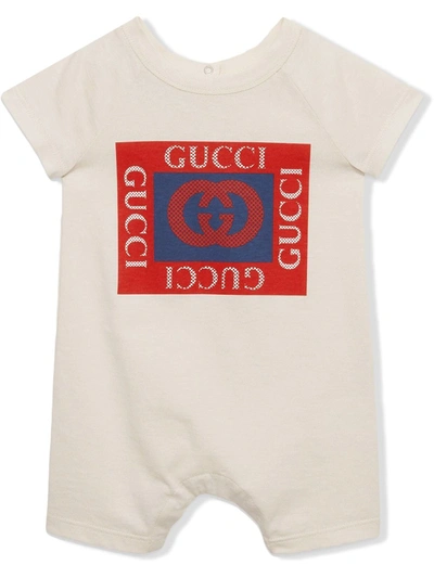 Shop Gucci Logo-print Cotton Shorties In 白色