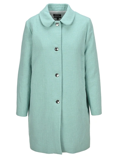 Shop Apc A.p.c. Poupée Single-breasted Coat In Turquoise