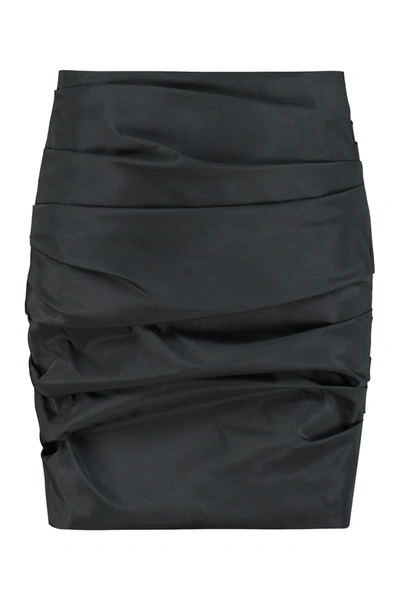 Elisabetta Franchi Celyn B. Gathered Mini Skirt In Black | ModeSens