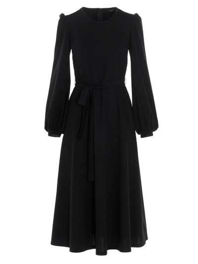 Shop Weekend Max Mara Giralda Dress In Black