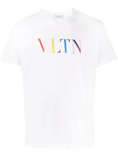 Shop Valentino Vltn Cotton T-shirt In White