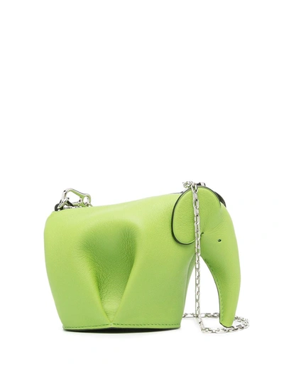 Shop Loewe Elephant-shape Crossbody Bag In Green