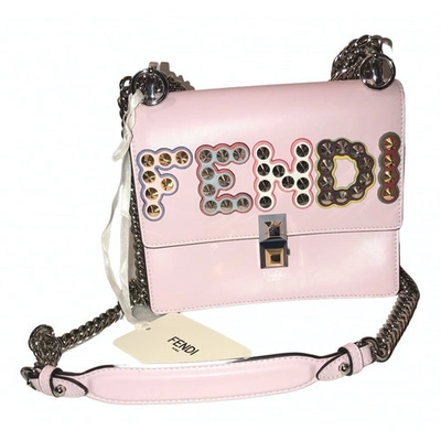Pre-owned Fendi Kan I Pink Leather Handbag
