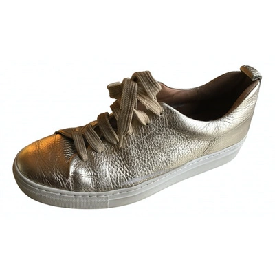Pre-owned Bensimon Leather Trainers In Gold