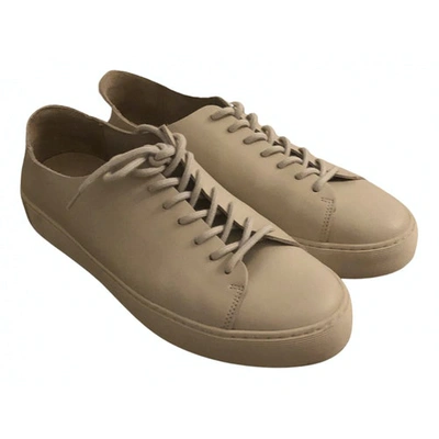 Pre-owned Royal Republiq Beige Leather Trainers