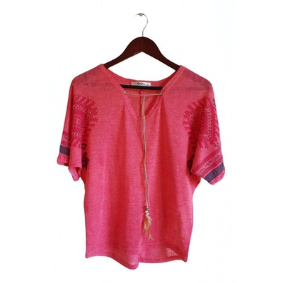 Pre-owned The Gigi Linen T-shirt In Pink