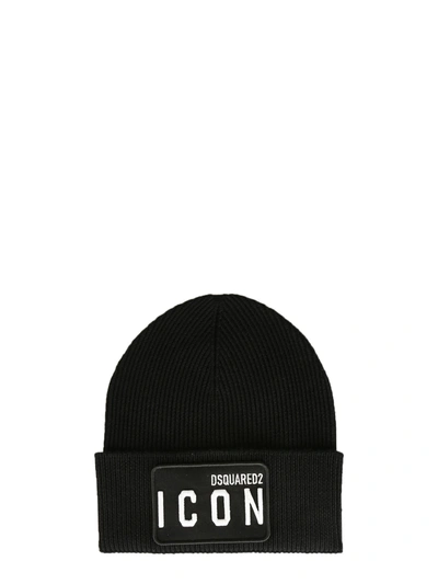 Shop Dsquared2 Knitted Hat In Black